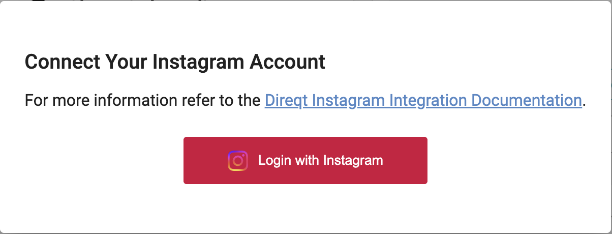 login with Instagram